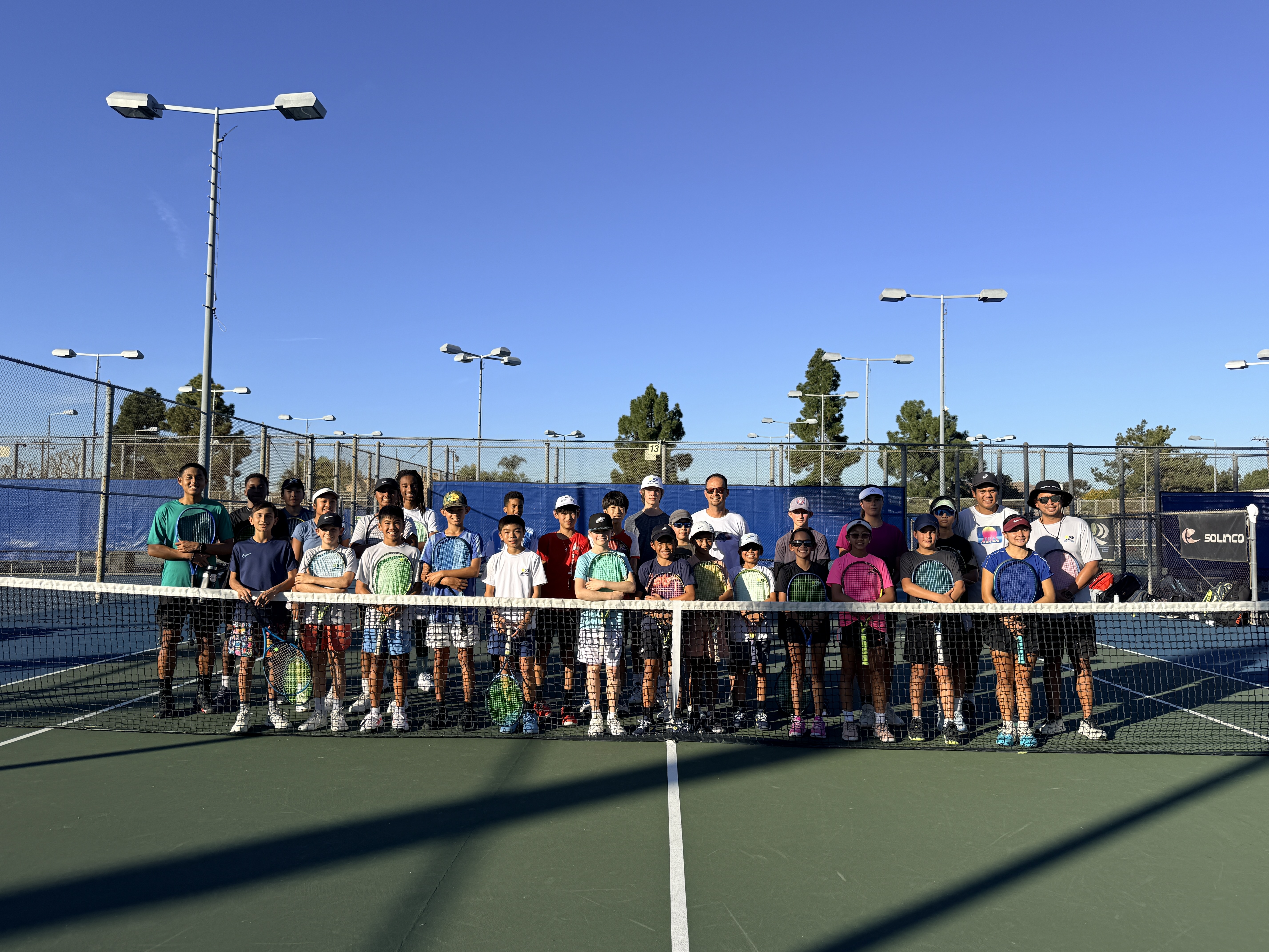 Tennis academy action